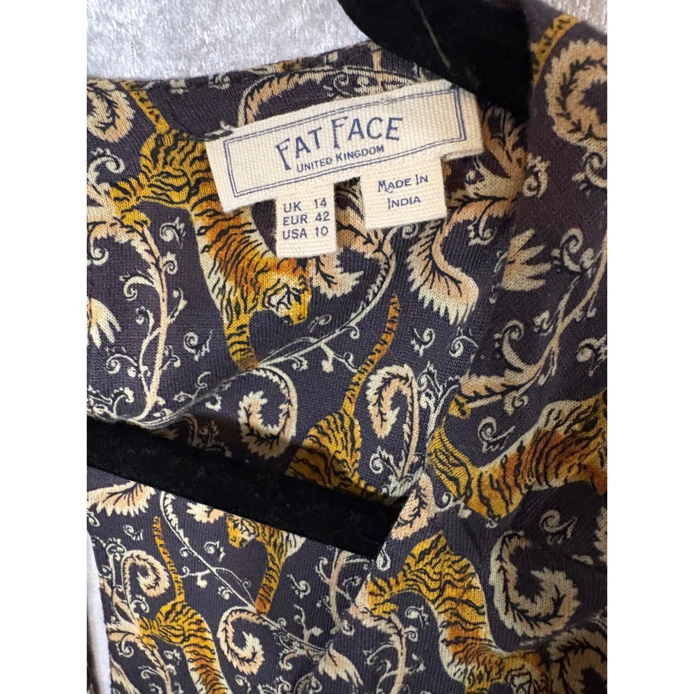 FatFace Boho Paisley Wrap Maxi Dress Women's Sz 10 Festival Vacation - Picture 6 of 12